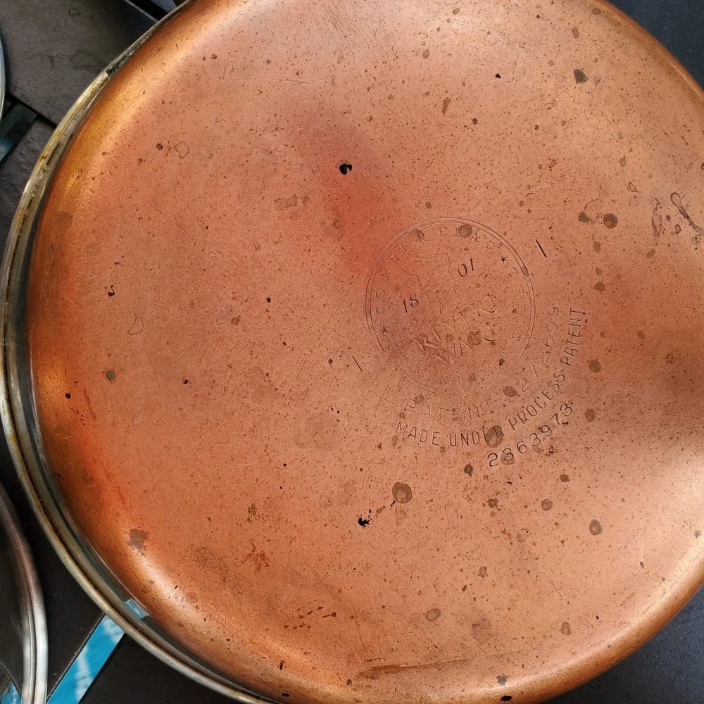 Vintage Revere Ware 1801 Copper Bottom 13-Pc Cookware Set Pots Pans Lids USA